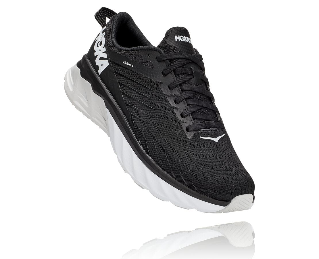 Hoka One One Arahi 4 Női Gyalogló Cipő Fekete / Fehér [NSUJB-4796]